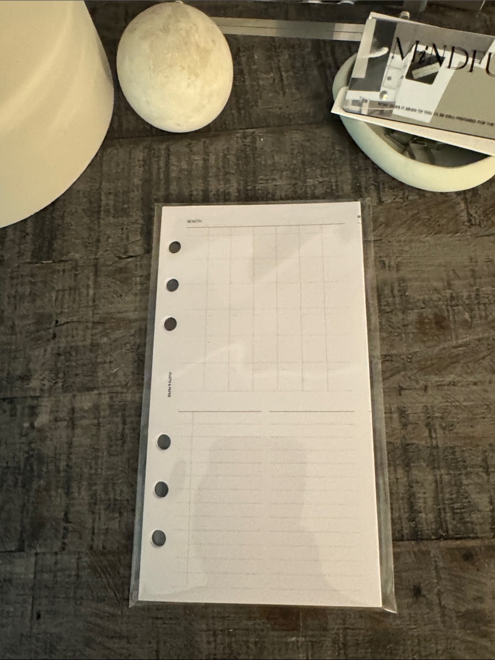 🏷️ NWT Cloth & Paper Foldout Month Insert | Personal Size